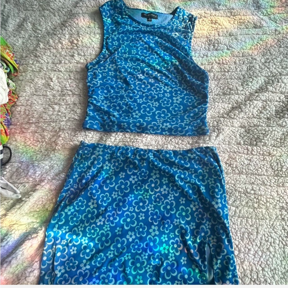 Two piece floral skirt set